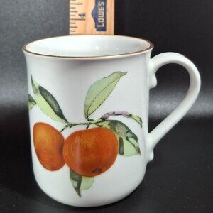 Royal Worcester Evesham Vintage 1961 Coffee Tea Mug Peaches and Berries